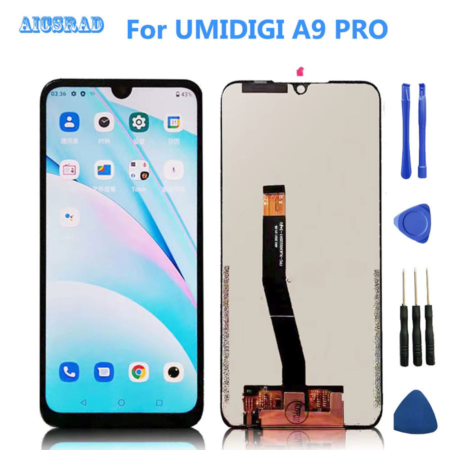 Umidigi A9 Pro LCD Display mit Touchscreen und Glascheibe in Schwarz inklusive Montage Werkzeug - Bild 2