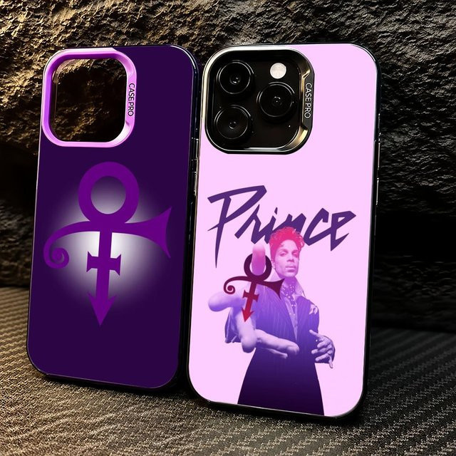 Prince R-Rogers Nelson Handyhülle für iPhone 11 bis 17 Pro Max mit Farbverlauf in Multicolour, Schwarz und Lila, schlanke und stoßfeste TPU Hülle - Bild 1
