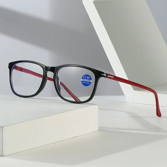 LALAMOLI Lesebrille, Rechteckig, Vollrand, Kunststoff, Schwarz, Unisex - Bild 1