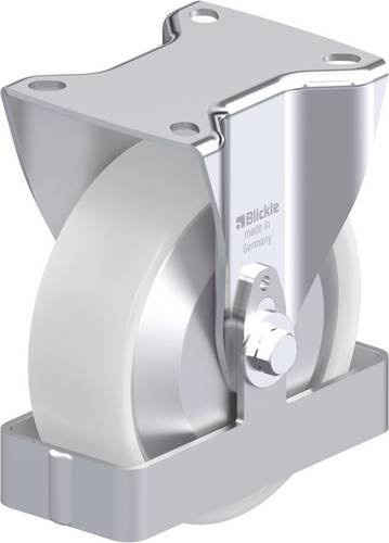 Blickle B-PO 125R-FA-FS Stahlblech-Bockrolle in Silber mit Kunststoffrad, Durchmesser: 125 mm, Tragfähigkeit: 250 kg - Bild 1