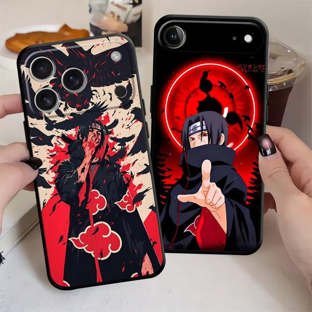 Weiche Handyhülle im Naruto Anime Design für iPhone Modelle in Schwarz und Multicolour - Bild 1
