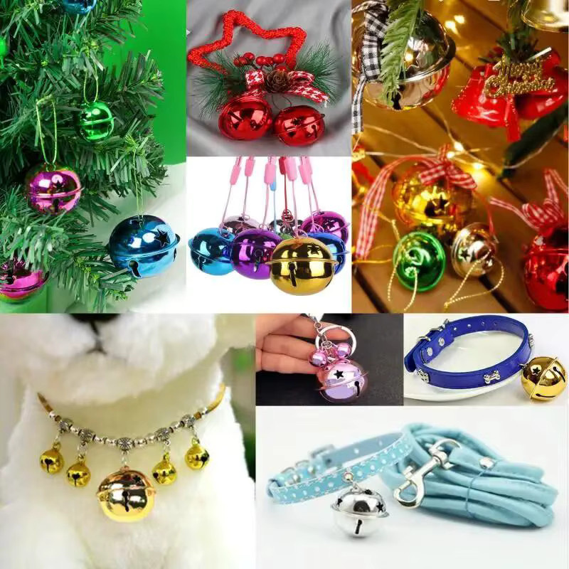 Bunte Weihnachtsglocken aus Metall als Jingle-Anhänger in Sternform für deinen DIY-Bastelbedarf, Durchmesser: 30 mm bis 40 mm - Bild 6