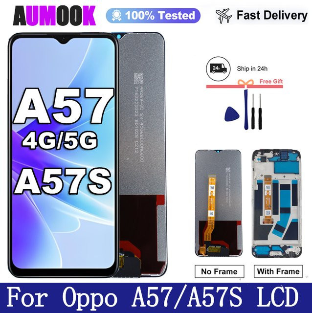 LCD Display Touchscreen Digitizer Montage für OPPO A57 4G A57s 5G in Schwarz - Bild 1