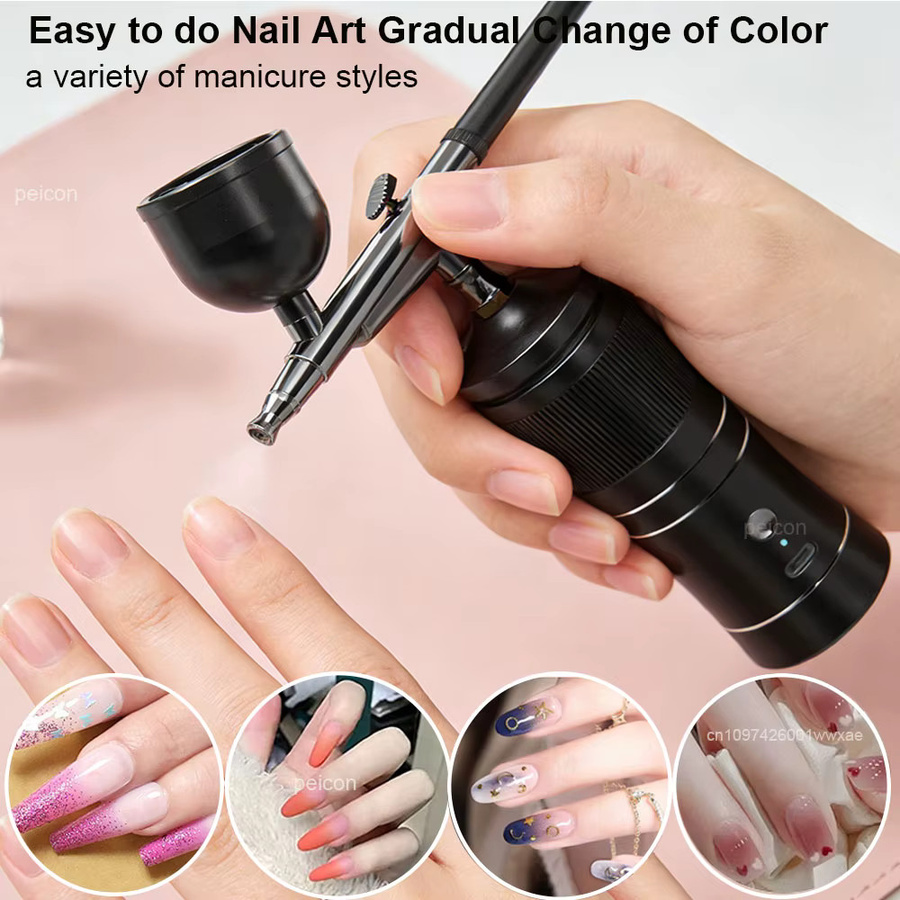 Cooskr Airbrush Mit Kompressor, Schwarz - Bild 5