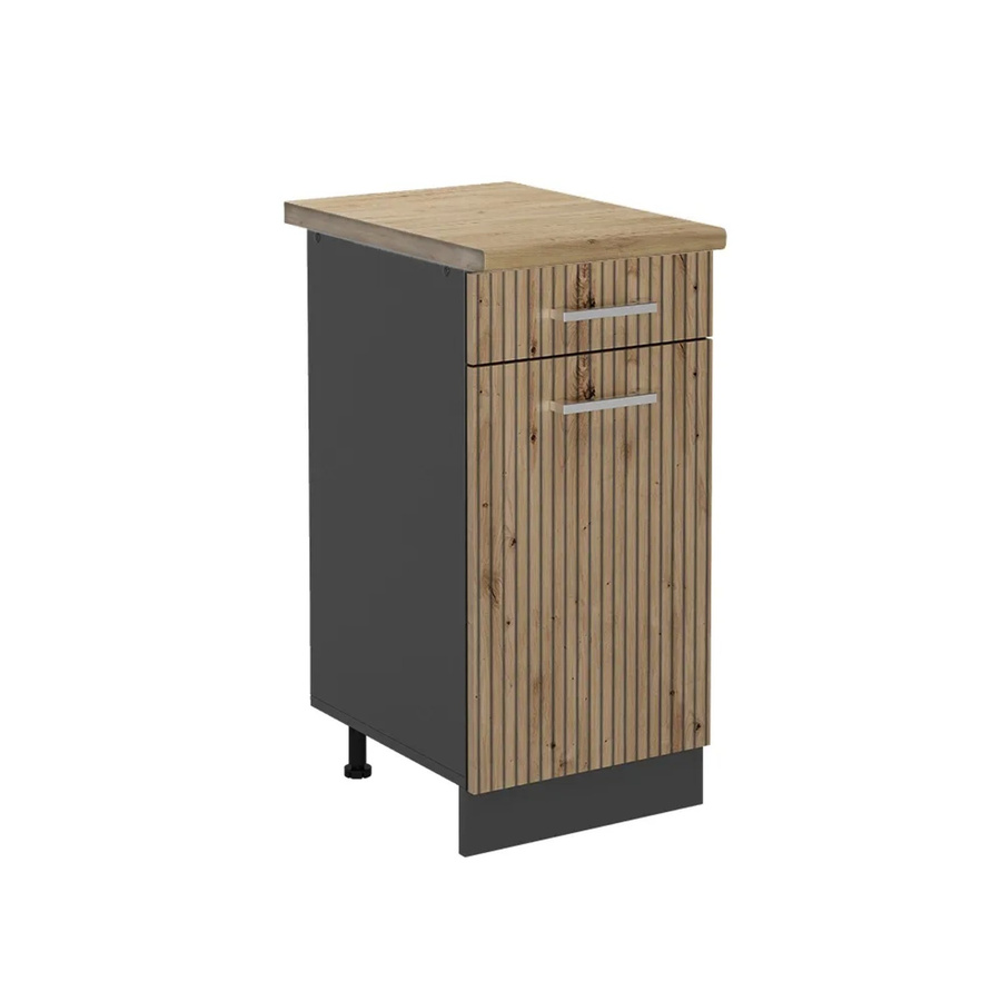 Vicco Küchenunterschrank R-Line Artisan-Eiche in Anthrazit, B: 40 cm, H: 81,6 cm, T: 60 cm - Bild 2