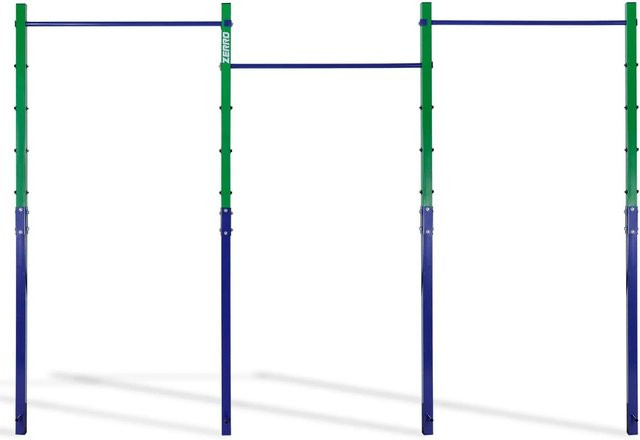 CCLIFE Reckstange Outdoor Turnreck höhenverstellbar bis 150kg in Grün Blau - Bild 1