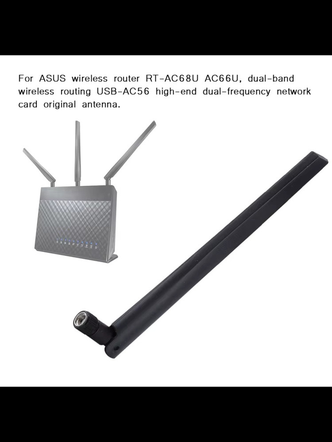 VBESTLIFE 3er-Set Omnidirektionale High-Gain WiFi Antennen mit SMA-Stecker für 2,4G/5G Dual-Band Wireless Router, Schwarz - Bild 2