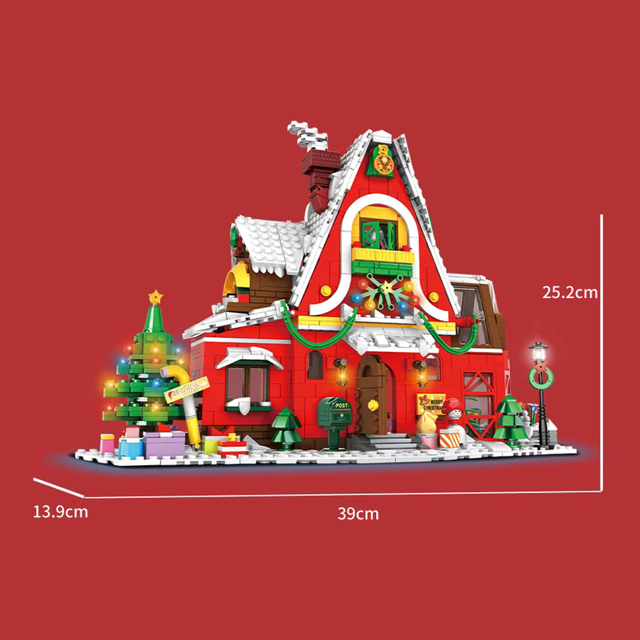 DBPALY Weihnachten Haus Modell, Bausteine, Kunststoff, Bunt / Mehrfarbig - Bild 2