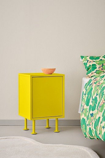 Jotex Nachttisch KIPP Gelb modern B/T/H: 36 x 38 x 60 cm - Bild 1