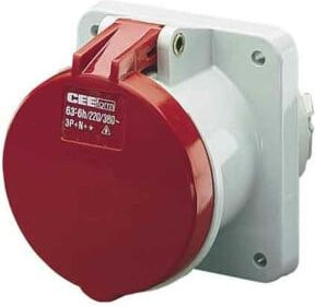 Mennekes Anbaudose TA 63A, 5p, 6h, 400V, IP44, Rot - Bild 1
