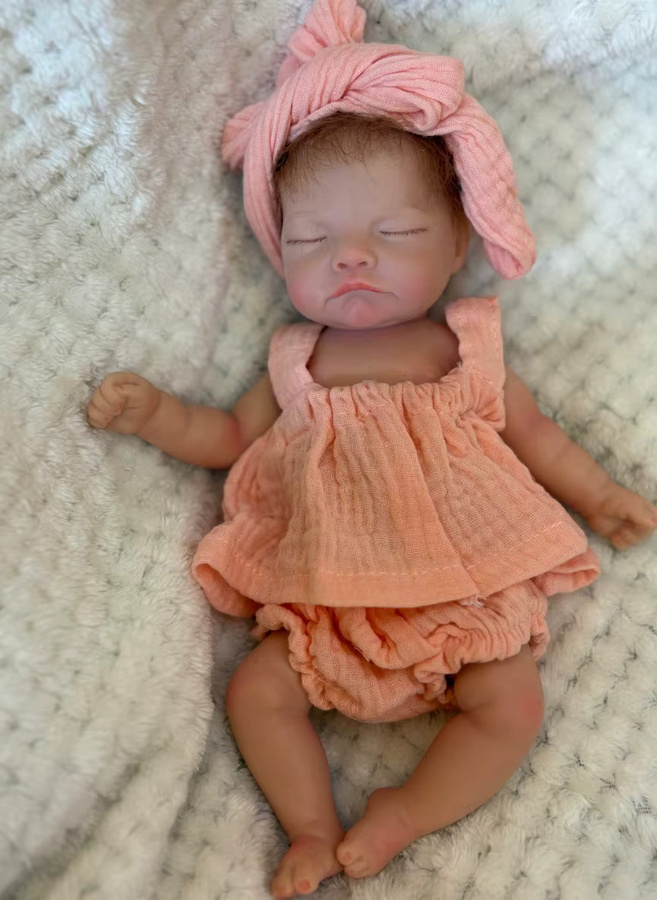 Aizwa Reborn-Puppe, Silikon, 25,4 cm, Rosa - Bild 2