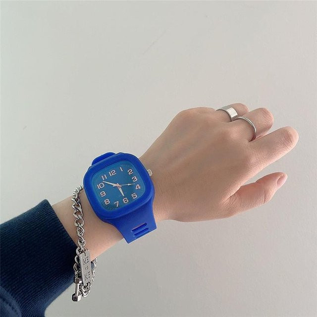 Junne Armbanduhr Digital, Quarz, Blau, Silikon, 44 mm, Unisex - Bild 1