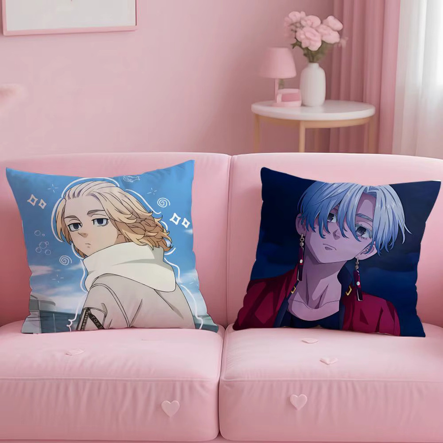 Wendbarer Anime Tokyo Revengers Kissenbezug für Sofa und Schlafzimmer, B/B/H: 30 x 30 x 1 cm - Bild 2