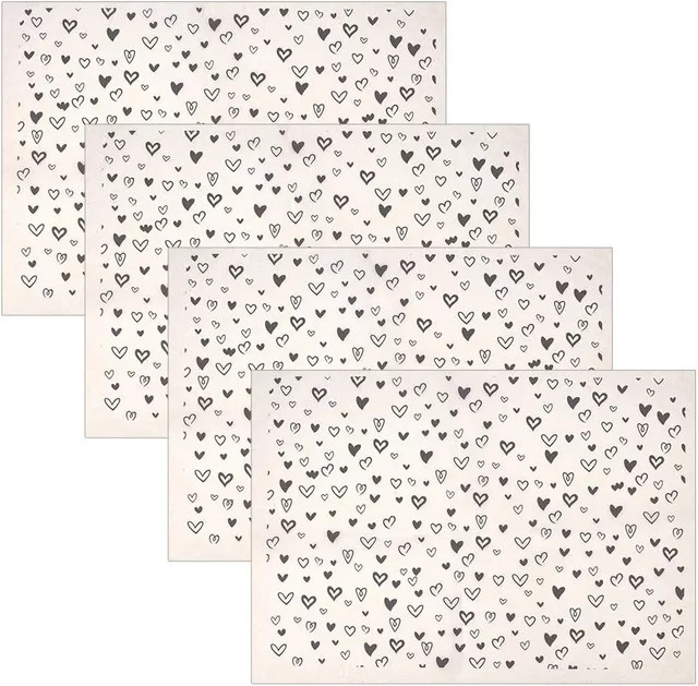 4 Blatt Love Keramik-Ton-Transferpapier für Porzellan-Unterglasur-Transfers und Fliesenaufkleber, B: 53,34 cm, H: 38,1 cm - Bild 1