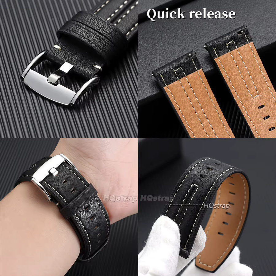 HQstrap Uhrenarmband Kalbsleder, 22 mm, Unisex - Bild 2