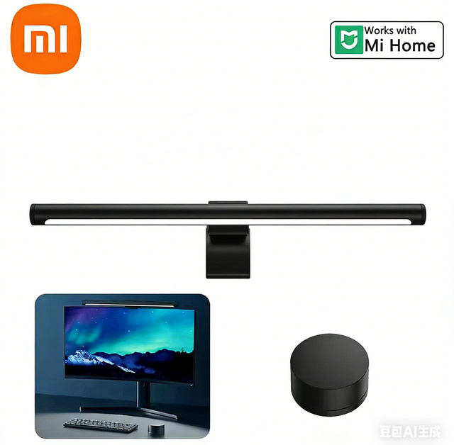 Xiaomi Mijia RA95 1S LED Schreibtischlampe mit Fernbedienung und Mi Home App Steuerung, Schwarz - Bild 1