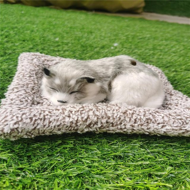 Rui Di Schlafende Katzen Puppe, Plüsch, Grau - Bild 1