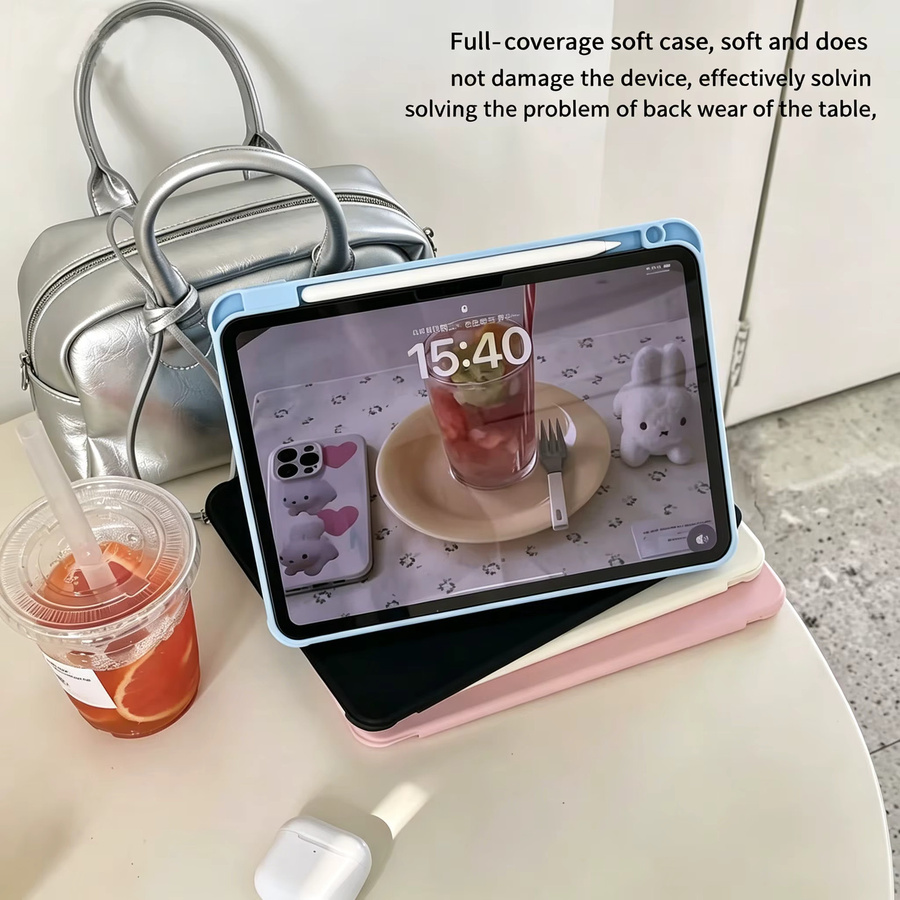 Tzion Schutzhülle für iPad Air 11 Zoll M3/M2 (2025/2024) und iPad Air 5/4 (2022/2020) mit Stifthalter-Abdeckung in Pink oder Blue - Bild 3
