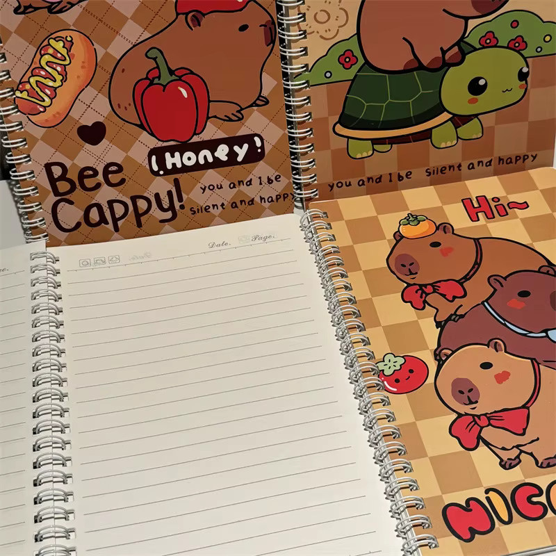 JETTING Capybara A5 Spiralnotizbuch mit Softcover und linierten Seiten, Mehrfarbig - Bild 2