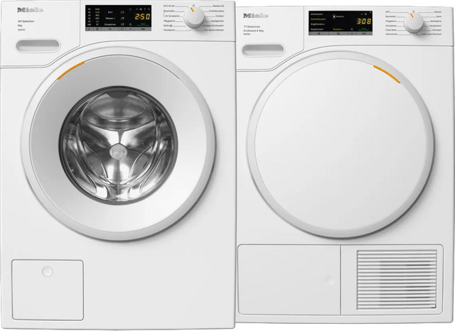 Miele Waschmaschinen-Set bestehend aus Waschmaschine WSA 123 WCS und Wäschetrockner TSA 523 WP EcoSpeed in Weiß mit 9,6 kg Fassungsvermögen und Wärmepumpentechnologie - Bild 1