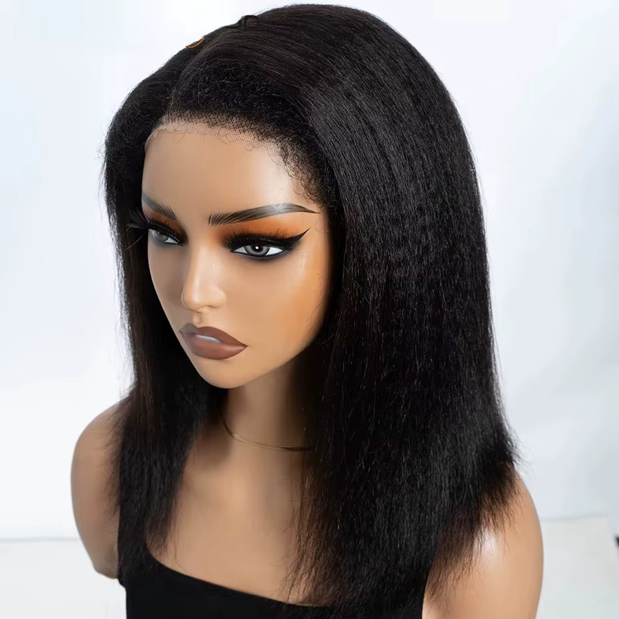 Debut Bob-Seitenteil-Echthaar-Spitzenperücke, schwarz, 35,6 cm - Bild 3