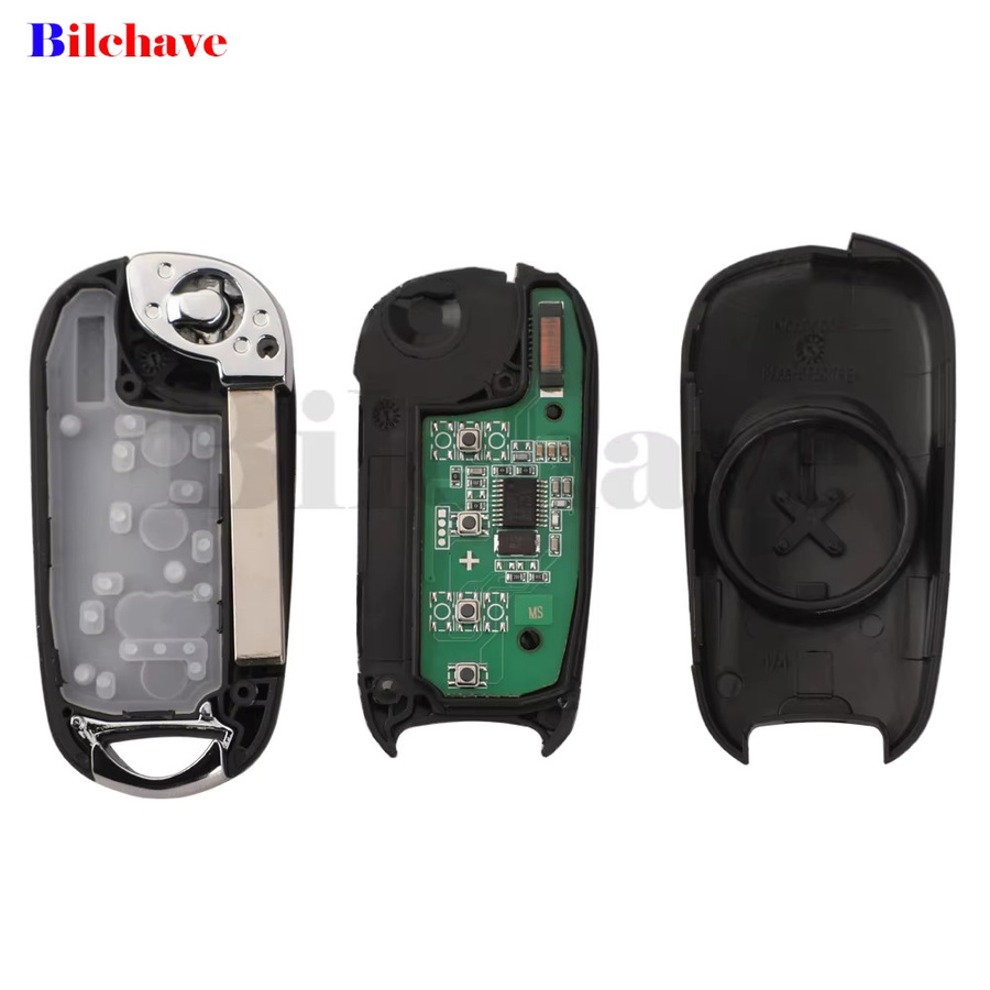 Jingyuqin 3-Tasten-Klapp-Autoschlüssel-Fernbedienung für Opel Astra K Buick Verano Regal Excelle GT Excelle XT LaCROSSE, 433/315 MHz, Schwarz - Bild 3