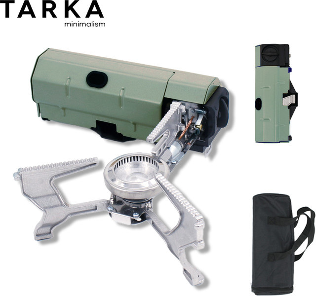 Tarka Kassettenherd Camping Klappgasherd 2600 W in Grün aus Metall für Wandern und Picknick - Bild 1