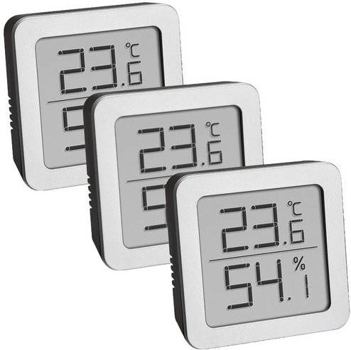 TFA Dostmann Thermo-Hygrometer in Silber und Schwarz 95.2019.54 - Bild 1