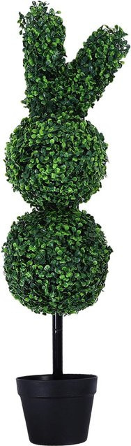 Künstlicher Buchsbaum-Baum in Hasenform von Sportssss, Farbe: Grün, Höhe: 90 cm, Dekoration für Innen und Außen - Bild 1