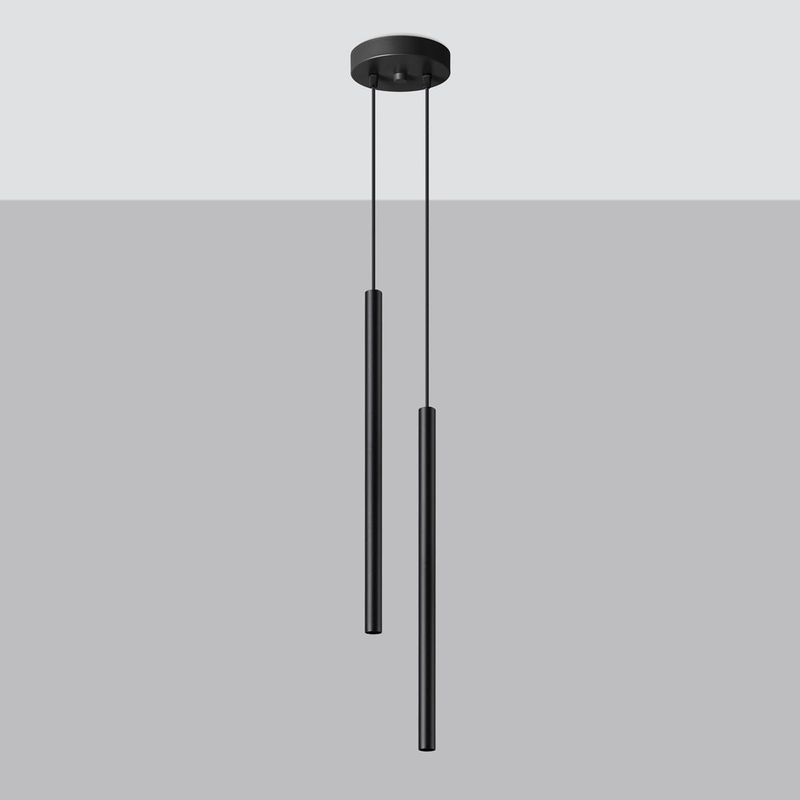 Sollux Lighting Pendelleuchte Pastelo in Schwarz aus Metall für Wohnzimmer, Schlafzimmer und Esszimmer - Bild 2