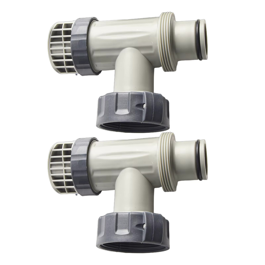 2er-Set Intex Ersatz Kolbenventil Adapter für Pool Filterpumpen, Farbe: Grau - Bild 4