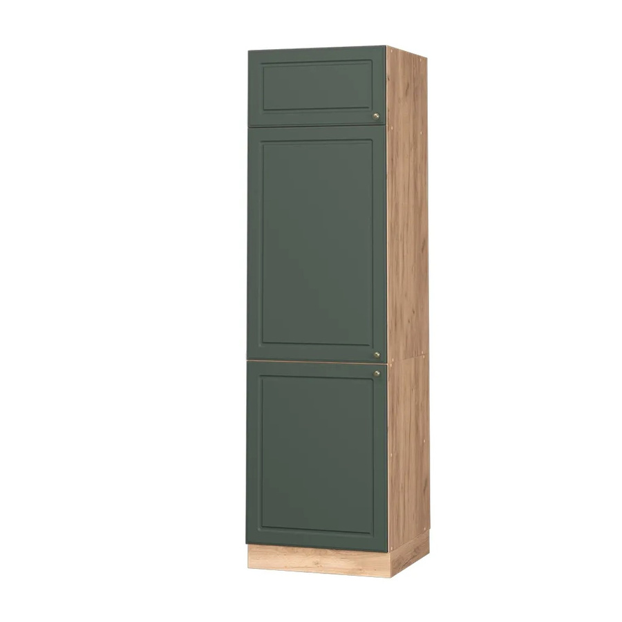 Vicco Kühlumbauschrank Fame-Line Landhaus Stil in Dunkelgrün und Gold, B/T/H: 60 x 58 x 206,8 cm - Bild 2