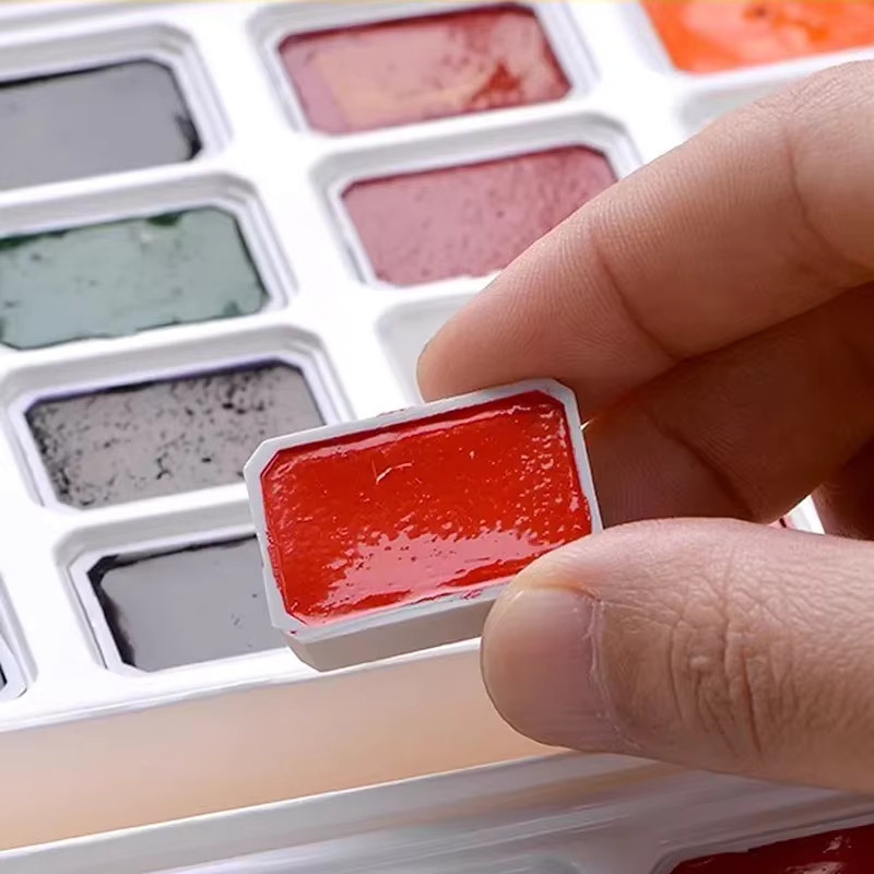Professionelles Aquarellfarben-Set in Rosa und Multicolour für Malerei und Kunstbedarf mit 16 oder 24 Farben - Bild 2