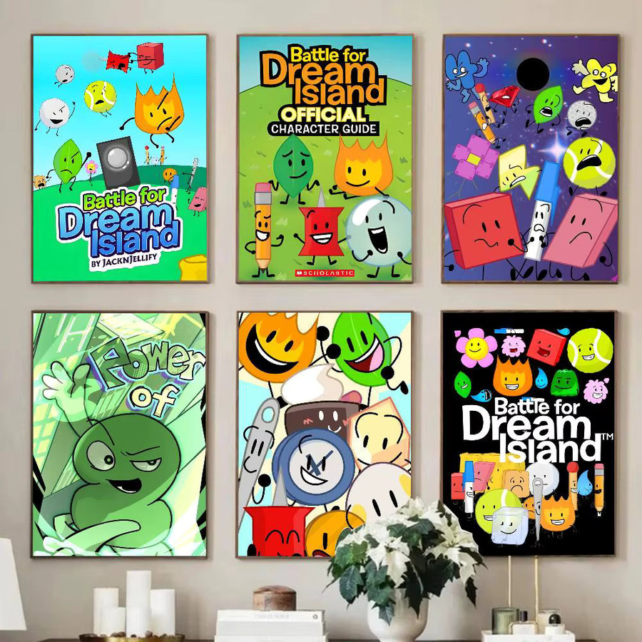 MINISO Battle For Dream Island Poster Sticker, wasserfester Wandaufkleber für Wohnzimmer und Schlafzimmer, Mehrfarbig, Rechteckig - Bild 2