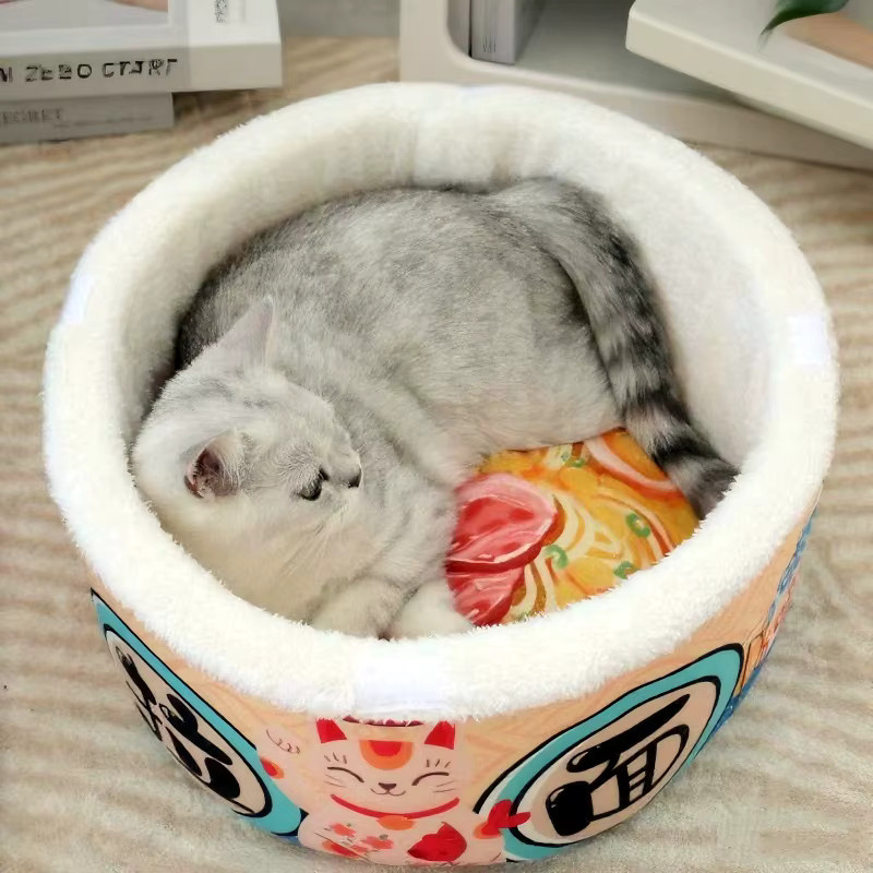 Booteely Kuschelbett für Hunde und Katzen in Multicolour mit orientalischem Design - Bild 2