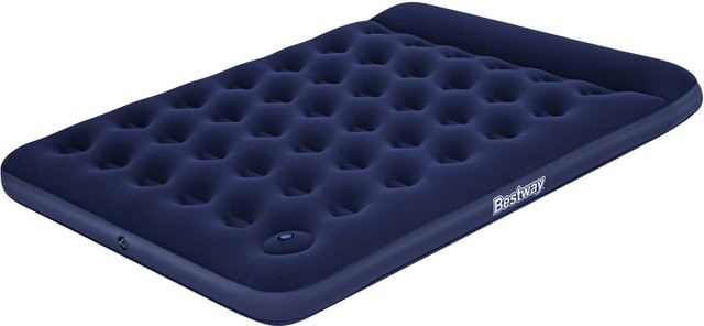 Bestway Doppelluftbett mit integrierter Fußpumpe in Blau, B/T/H: 203 x 152 x 28 cm - Bild 1