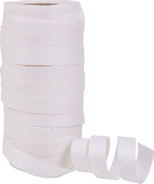 Cottonfield Baumwoll Ringelband in Weiß, Breite: 10 mm - Bild 1