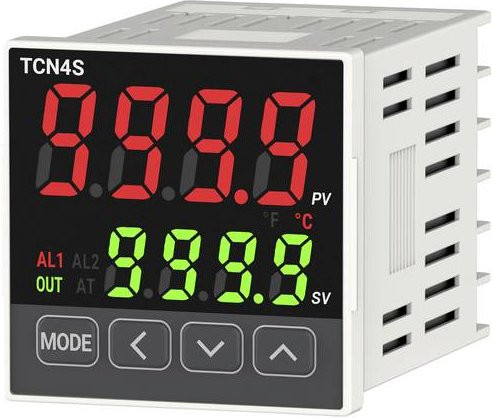 TRU COMPONENTS TCN4S-24R PID Temperaturregler für K, J, T, R, S, L mit SSR und 3A Relais, B/T/H: 48 x 48 x 70,5 mm - Bild 1