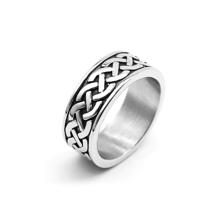 owlucky Ring Edelstahl, Vintage, Silber, Unisex - Bild 3