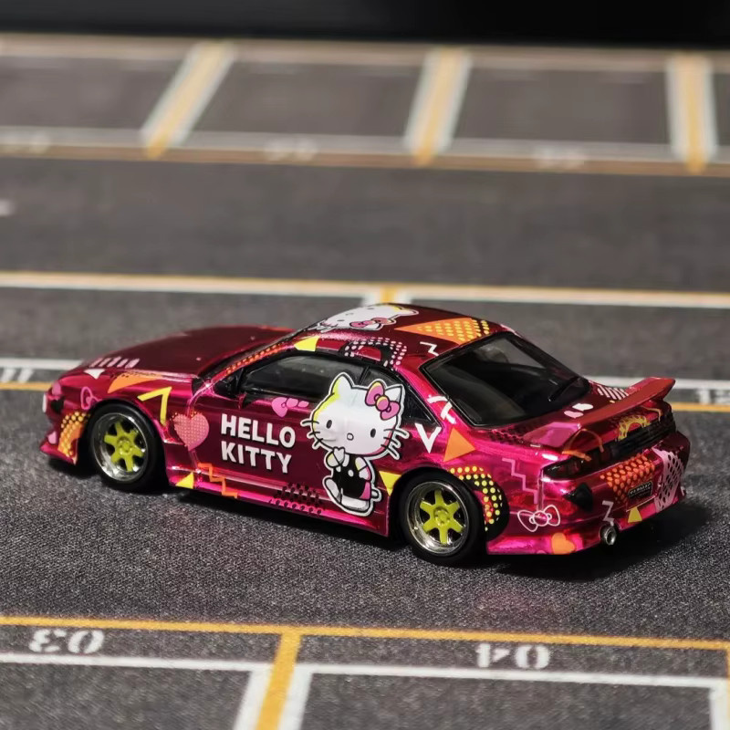Tarmac Works Vertex Silvia S14 Hello Kitty, Automodell, 1:64, Pink - Bild 4