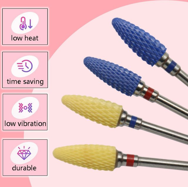 Easy Nail 2-teiliger Keramik-Nagelbohrer, Maisform - Bild 1