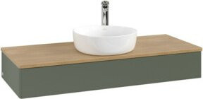 V&B Waschtischunterschrank Antao ohne Frontstruktur in Eiche Honig, B/T/H: 120 x 50 x 19 cm - Bild 1