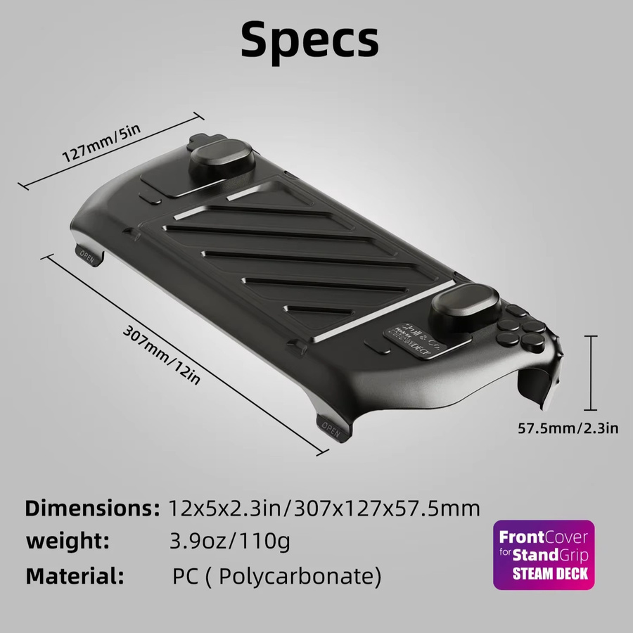 Skull & Co. HardShell Frontabdeckung GripCase Schutzhülle für Steam Deck LCD und OLED in Orange - Bild 5