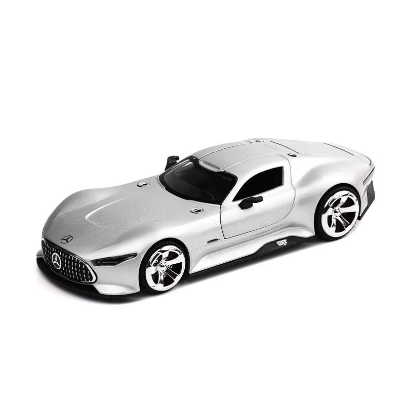 RMZ City GT 300SL Sportwagenmodell in Weiß und Silber, Maßstab 1:32, Druckguss-Metallmodell mit Licht und Sound sowie öffnungsbaren Türen - Bild 6