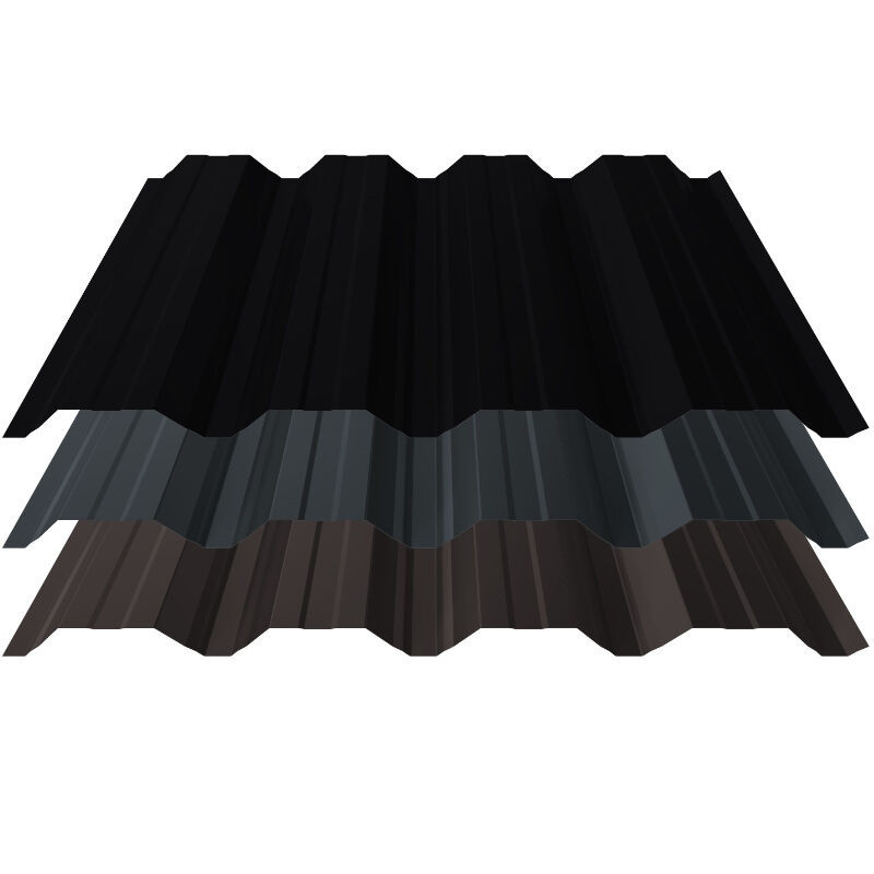 Trapezblech T50 Wand aus Stahl von Blachotrapez GmbH in Schwarz mit 0,50 mm Materialstärke - Bild 1