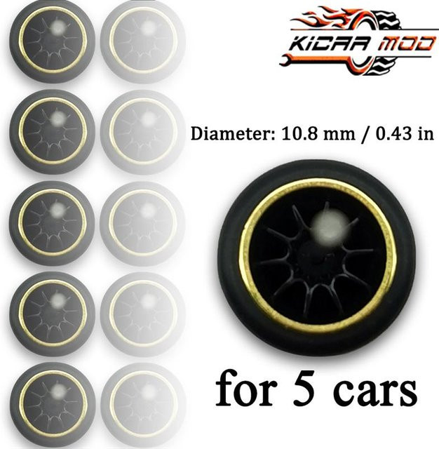 Hot Wheels Räder mit festen Gummireifen, 5-teiliges Set - Bild 1