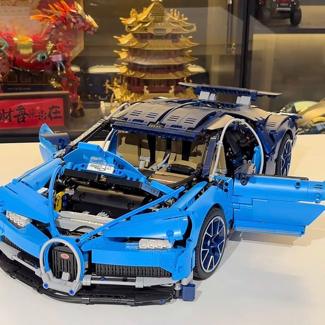 YMOLGA Blaues Sportrennwagen-Bausteinset, Konstruktionsmodell, 3599 Teile, ab 14 Jahre - Bild 1