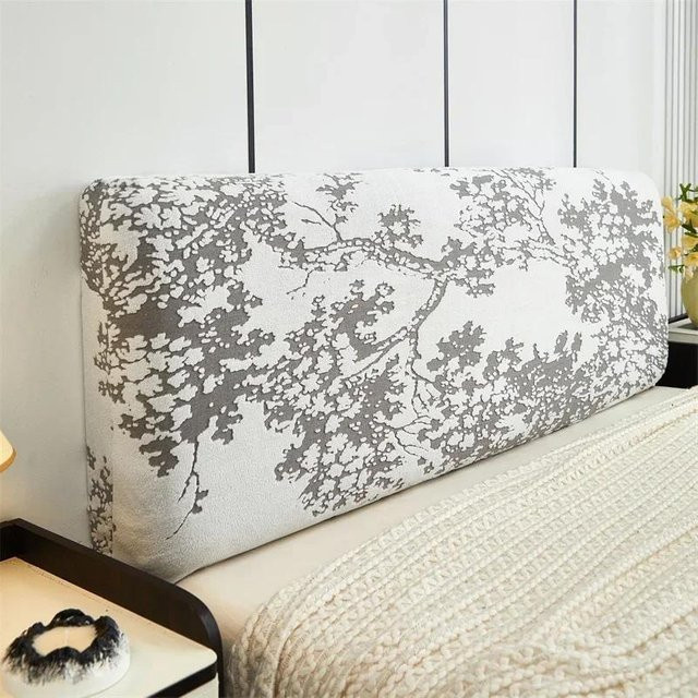 Luxus-Jacquard-Kopfteilbezug von Yiran bag in Grau, schmutzabweisender Stretch-Bettbezug für dein Schlafzimmer, Breite: 120 cm, Höhe: 50-60 cm - Bild 1