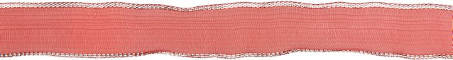Rico Design Organzaband mit Drahtkante in Rot und Silber, Breite: 1,9 cm - Bild 1