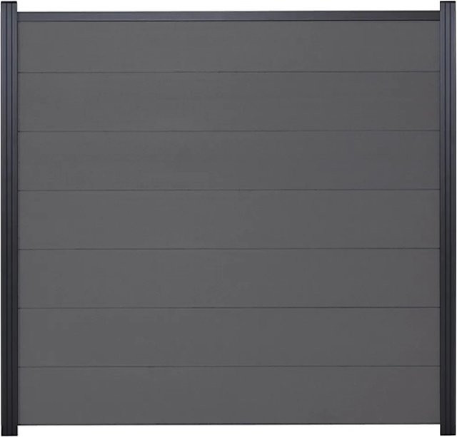 GartenLand WPC Zaun Set XL Ameland Sichtschutz Steckzaun Schiefergrau B/H: 180 x 180 cm - Bild 1